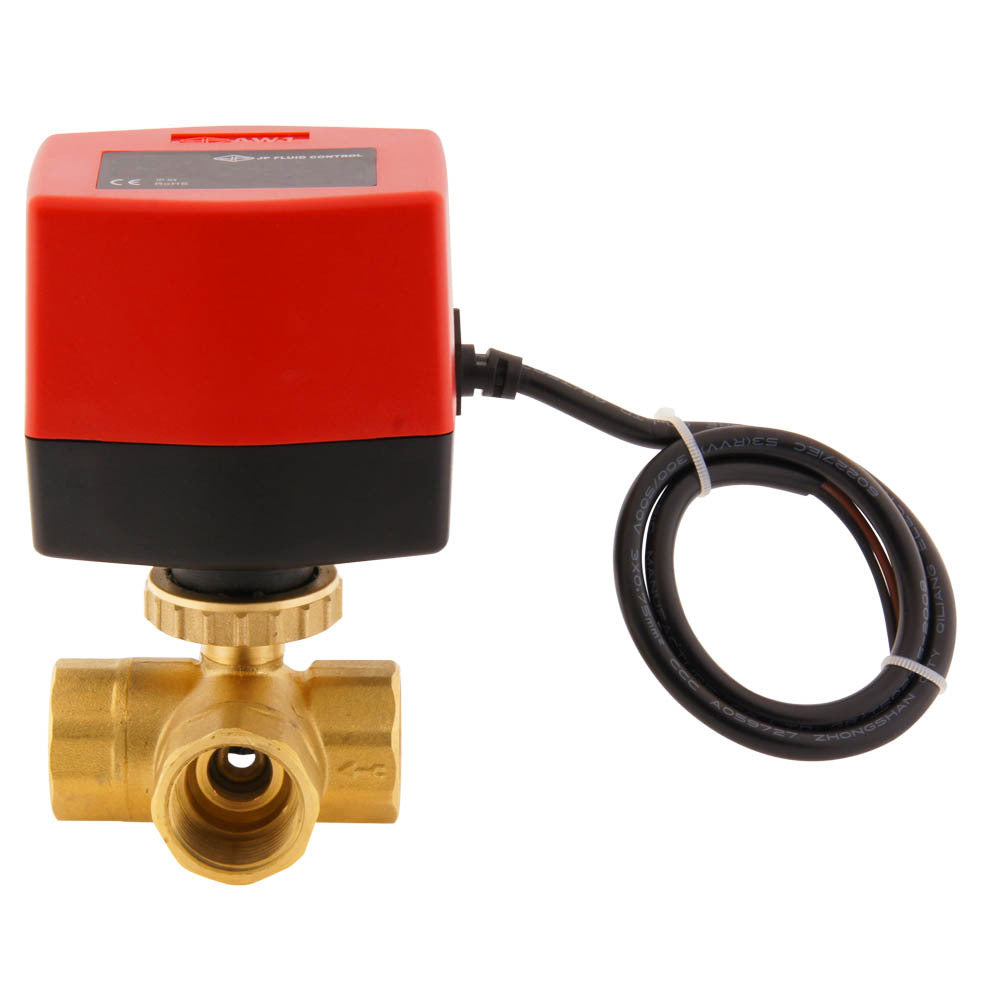 Electrical Ball Valve BW3 3/4'' 3-way 120V AC relay