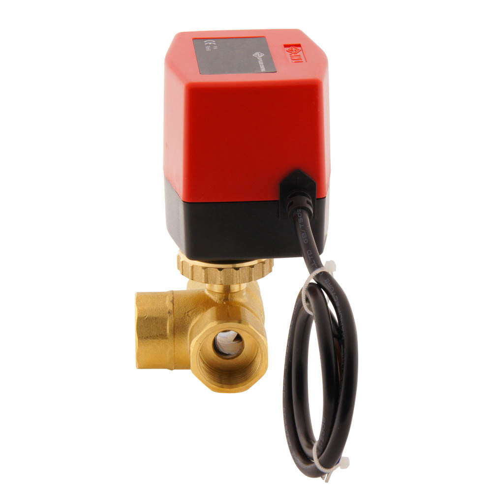 Electrical Ball Valve BW3 3/4'' 3-way 120V AC relay