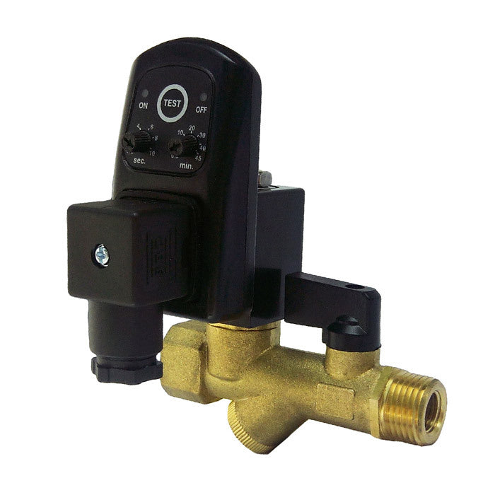 Analog electronic condensate drain 1/2'' 24V AC brass - ball valve - strainer