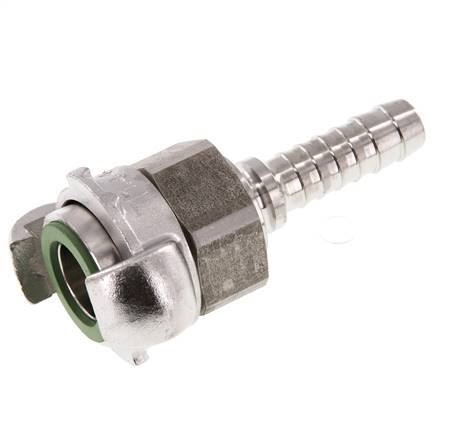 Stainless Steel DN 10 DIN 3238 Twist Claw Coupling 13 mm (1/2'') Hose Barb