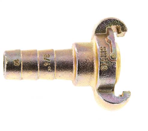 Cast Iron DN 15 DIN 3489 Twist Claw Coupling 19 mm (3/4'') Hose Barb