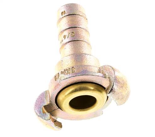 Cast Iron DN 15 DIN 3489 Twist Claw Coupling 19 mm (3/4'') Hose Barb