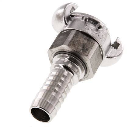 Stainless Steel DN 15 DIN 3238 Twist Claw Coupling 19 mm (3/4'') Hose Barb