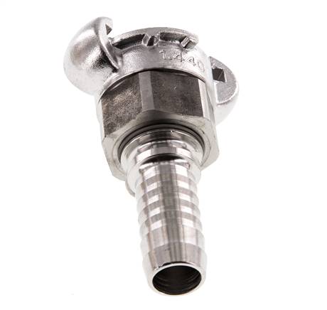 Stainless Steel DN 15 DIN 3238 Twist Claw Coupling 19 mm (3/4'') Hose Barb