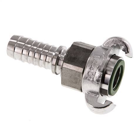 Stainless Steel DN 15 DIN 3238 Twist Claw Coupling 19 mm (3/4'') Hose Barb