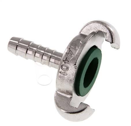 Stainless Steel DN 6.5 DIN 3489 Twist Claw Coupling 10 mm Hose Barb