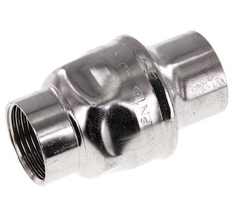 1'' NPT Stainless Steel 316 Check Valve FKM 0.03-16bar (0.44-232psi) - NSF ANSI 61