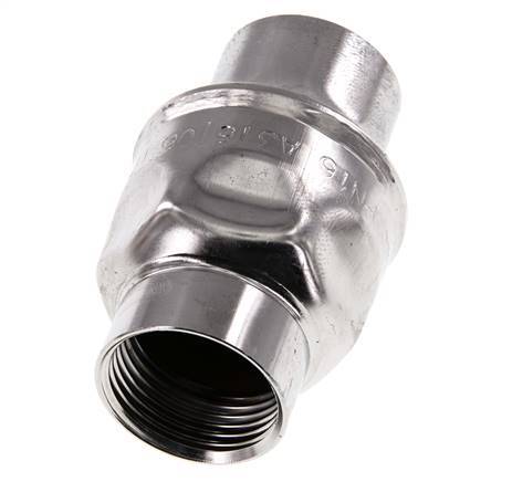 1'' NPT Stainless Steel 316 Check Valve FKM 0.03-16bar (0.44-232psi) - NSF ANSI 61