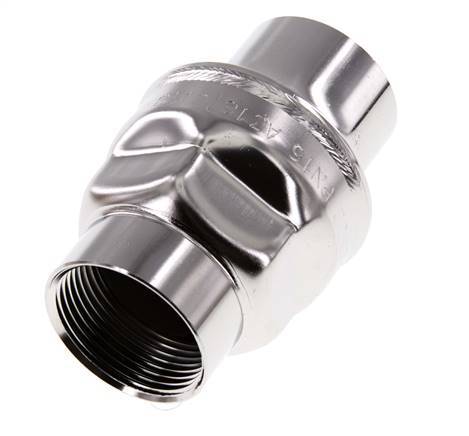 1 1/4'' NPT Stainless Steel 316 Check Valve FKM 0.03-16bar (0.44-232psi) - NSF ANSI 61