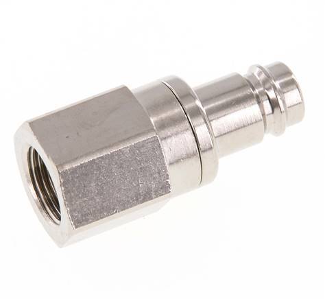Nickel-plated Brass DN 10 Air Coupling Plug G 3/8 inch Female Double Shut-Off
