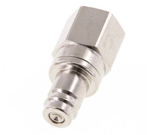 Nickel-plated Brass DN 10 Air Coupling Plug G 3/8 inch Female Double Shut-Off