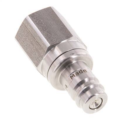 Stainless Steel 316L DN 10 Air Coupling Plug G 1/2 inch Female Double Shut-Off