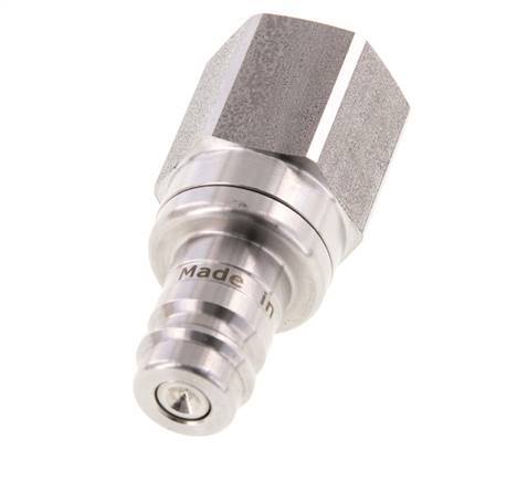 Stainless Steel 316L DN 10 Air Coupling Plug G 1/2 inch Female Double Shut-Off