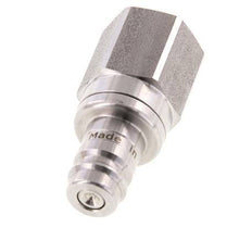 Stainless Steel 316L DN 10 Air Coupling Plug G 1/2 inch Female Double Shut-Off