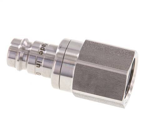 Stainless Steel 316L DN 10 Air Coupling Plug G 1/2 inch Female Double Shut-Off