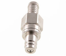 Nickel-plated Brass DN 10 Air Coupling Plug 13 mm Hose Pillar Double Shut-Off