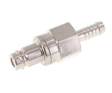 Nickel-plated Brass DN 10 Air Coupling Plug 9 mm Hose Pillar Double Shut-Off