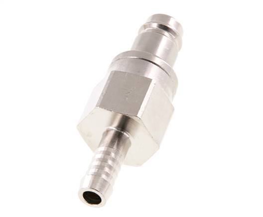 Nickel-plated Brass DN 10 Air Coupling Plug 9 mm Hose Pillar Double Shut-Off