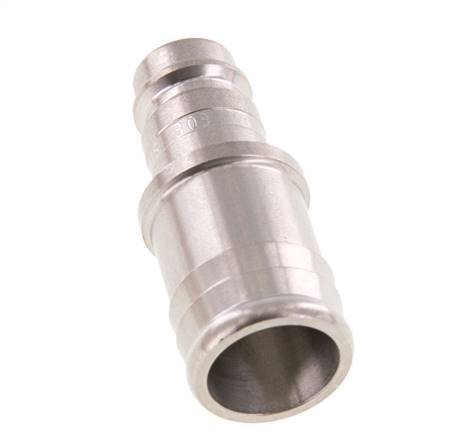 Stainless steel DN 10 Air Coupling Plug 19 mm Hose Pillar