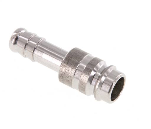 Stainless steel DN 10 Air Coupling Plug 10 mm Hose Pillar Double Shut-Off