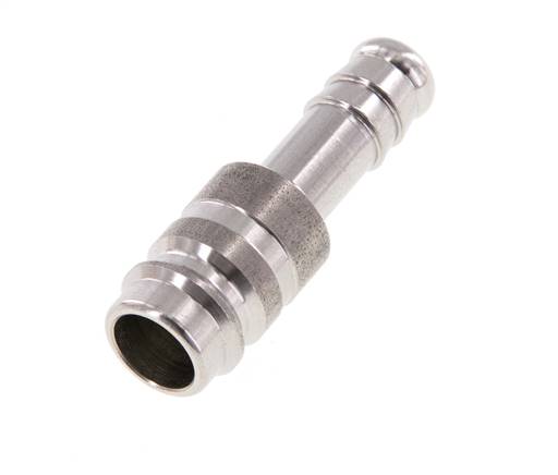 Stainless steel DN 10 Air Coupling Plug 10 mm Hose Pillar Double Shut-Off