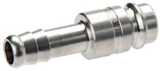 Stainless steel DN 10 Air Coupling Plug 10 mm Hose Pillar Double Shut-Off