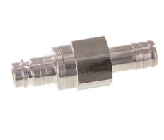 Stainless steel DN 10 Air Coupling Plug 13 mm Hose Pillar Double Shut-Off