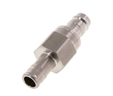 Stainless steel DN 10 Air Coupling Plug 13 mm Hose Pillar Double Shut-Off