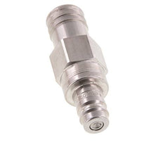 Stainless steel DN 10 Air Coupling Plug 19 mm Hose Pillar Double Shut-Off