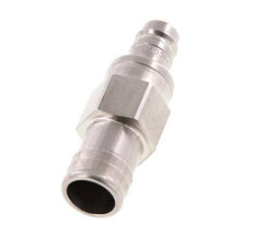 Stainless steel DN 10 Air Coupling Plug 19 mm Hose Pillar Double Shut-Off