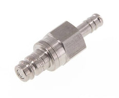 Stainless steel DN 10 Air Coupling Plug 9 mm Hose Pillar Double Shut-Off