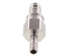 Stainless steel DN 10 Air Coupling Plug 9 mm Hose Pillar Double Shut-Off