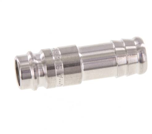 Stainless Steel 316L DN 10 Air Coupling Plug 13 mm Hose Pillar