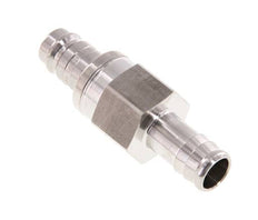 Stainless Steel 316L DN 10 Air Coupling Plug 13 mm Hose Pillar Double Shut-Off