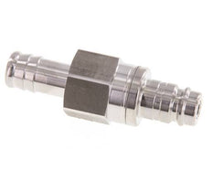 Stainless steel 306L DN 10 Air Coupling Plug 13 mm Hose Pillar Double Shut-Off