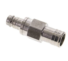 Stainless Steel 316L DN 10 Air Coupling Plug 19 mm Hose Pillar Double Shut-Off