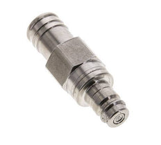 Stainless Steel 316L DN 10 Air Coupling Plug 19 mm Hose Pillar Double Shut-Off