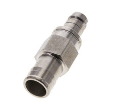 Stainless Steel 316L DN 10 Air Coupling Plug 19 mm Hose Pillar Double Shut-Off