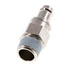 Nickel-plated Brass DN 10 Air Coupling Plug R 1/2 inch Male Double Shut-Off