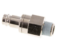 Nickel-plated Brass DN 10 Air Coupling Plug R 3/8 inch Male Double Shut-Off