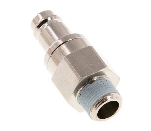 Nickel-plated Brass DN 10 Air Coupling Plug R 3/8 inch Male Double Shut-Off