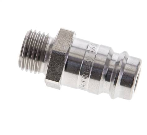 Stainless steel DN 10 Air Coupling Plug G 1/4 inch Male