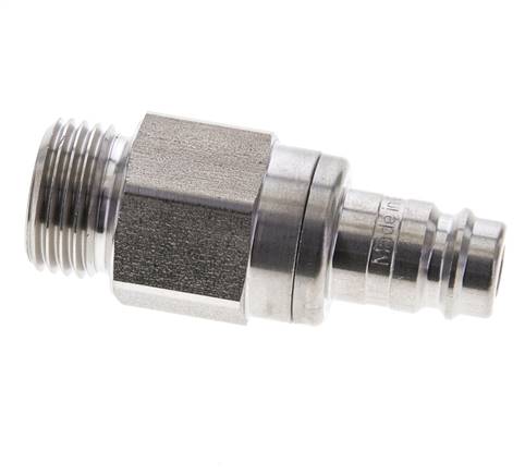 Stainless steel DN 10 Air Coupling Plug G 1/2 inch Male Double Shut-Off