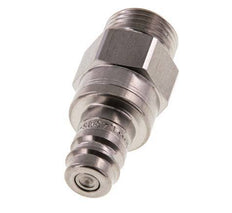 Stainless steel DN 10 Air Coupling Plug G 1/2 inch Male Double Shut-Off