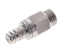Stainless steel DN 10 Air Coupling Plug G 1/2 inch Male Double Shut-Off