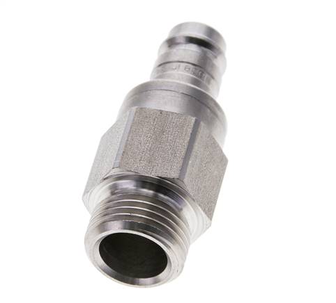 Stainless steel DN 10 Air Coupling Plug G 1/2 inch Male Double Shut-Off