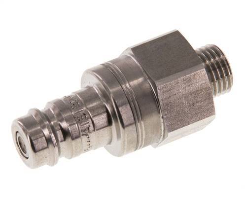 Stainless steel DN 10 Air Coupling Plug G 1/4 inch Male Double Shut-Off
