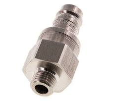 Stainless steel DN 10 Air Coupling Plug G 1/4 inch Male Double Shut-Off