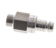 Stainless steel DN 10 Air Coupling Plug G 3/8 inch Male Double Shut-Off