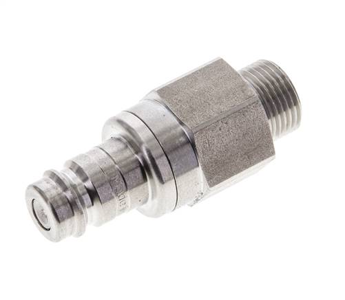 Stainless steel DN 10 Air Coupling Plug G 3/8 inch Male Double Shut-Off
